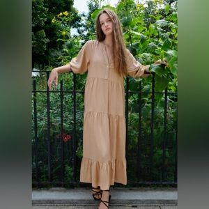Zara Camel Midi Dress